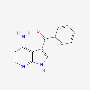 molecular formula C14H11N3O B14184703 Methanone, (4-amino-1H-pyrrolo[2,3-b]pyridin-3-yl)phenyl- CAS No. 858116-82-2