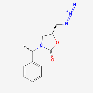 molecular formula C12H14N4O2 B14184713 (5R)-5-(Azidomethyl)-3-[(1S)-1-phenylethyl]-1,3-oxazolidin-2-one CAS No. 917824-14-7
