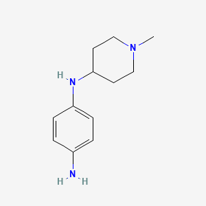 molecular formula C12H19N3 B1418473 N1-(1-Methylpiperidin-4-yl)benzene-1,4-diamine CAS No. 1086392-72-4