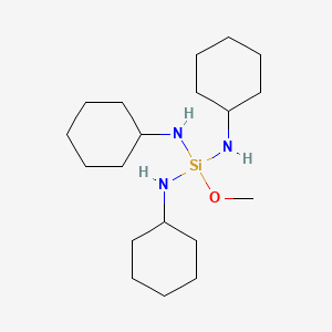 molecular formula C19H39N3OSi B14184744 N,N',N''-Tricyclohexyl-1-methoxysilanetriamine CAS No. 923560-87-6