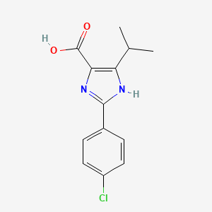 molecular formula C13H13ClN2O2 B1418475 2-(4-chlorophenyl)-5-(propan-2-yl)-1H-imidazole-4-carboxylic acid CAS No. 1156076-19-5