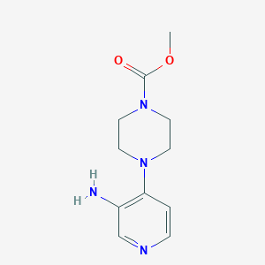 molecular formula C11H16N4O2 B1418480 Methyl 4-(3-aminopyridin-4-yl)piperazine-1-carboxylate CAS No. 1156433-06-5