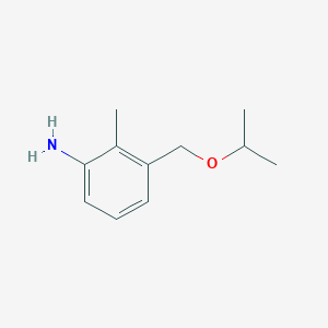 molecular formula C11H17NO B1418481 2-Methyl-3-[(propan-2-yloxy)methyl]aniline CAS No. 1157090-24-8