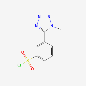 molecular formula C8H7ClN4O2S B1418486 3-(1-methyl-1H-1,2,3,4-tetrazol-5-yl)benzene-1-sulfonyl chloride CAS No. 1099660-66-8