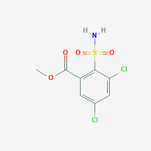 molecular formula C8H7Cl2NO4S B1418487 3,5-二氯-2-磺酰基苯甲酸甲酯 CAS No. 1099660-62-4