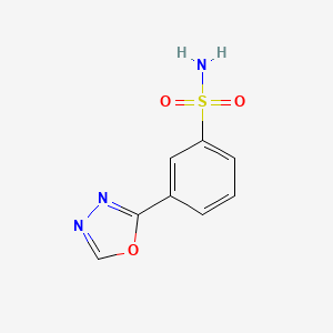 molecular formula C8H7N3O3S B1418488 3-(1,3,4-Oxadiazol-2-yl)benzene-1-sulfonamide CAS No. 1099660-87-3