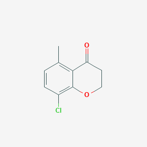 molecular formula C10H9ClO2 B1418489 8-chloro-5-methyl-3,4-dihydro-2H-1-benzopyran-4-one CAS No. 22406-37-7