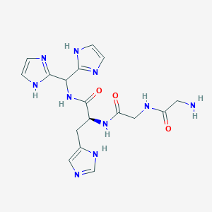 molecular formula C17H22N10O3 B14184901 Glycylglycyl-N-[di(1H-imidazol-2-yl)methyl]-L-histidinamide CAS No. 917571-57-4