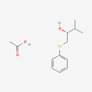 molecular formula C13H20O3Se B14184913 acetic acid;(2R)-3-methyl-1-phenylselanylbutan-2-ol CAS No. 834882-73-4