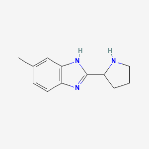 molecular formula C12H15N3 B1418492 6-Methyl-2-pyrrolidin-2-YL-1H-benzoimidazole CAS No. 885278-00-2