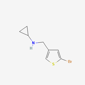 molecular formula C8H10BrNS B1418494 N-[(5-溴噻吩-3-基)甲基]环丙胺 CAS No. 1156313-38-0