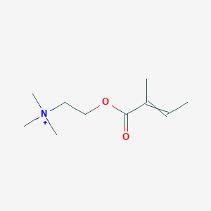 molecular formula C10H20NO2+ B14184940 N,N,N-Trimethyl-2-[(2-methylbut-2-enoyl)oxy]ethan-1-aminium CAS No. 835651-47-3