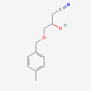 molecular formula C12H15NO2 B14184980 (3S)-3-Hydroxy-4-[(4-methylphenyl)methoxy]butanenitrile CAS No. 922735-29-3