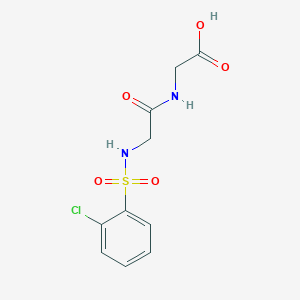molecular formula C10H11ClN2O5S B1418499 2-[2-(2-Chlorobenzenesulfonamido)acetamido]acetic acid CAS No. 1155505-13-7