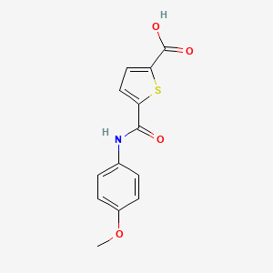 molecular formula C13H11NO4S B1418500 5-[(4-Methoxyphenyl)carbamoyl]thiophene-2-carboxylic acid CAS No. 1154324-72-7