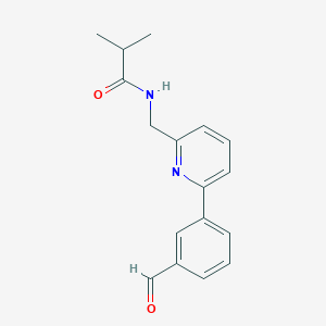 molecular formula C17H18N2O2 B14185012 N-{[6-(3-Formylphenyl)pyridin-2-yl]methyl}-2-methylpropanamide CAS No. 833456-05-6