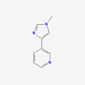 molecular formula C9H9N3 B14185022 Pyridine, 3-(1-methyl-1H-imidazol-4-yl)- CAS No. 859238-88-3
