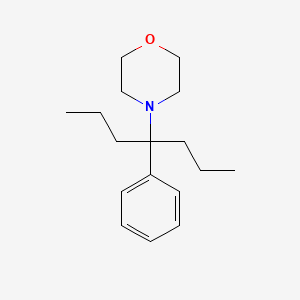 molecular formula C17H27NO B14185039 Morpholine, 4-(1-phenyl-1-propylbutyl)- CAS No. 835654-16-5