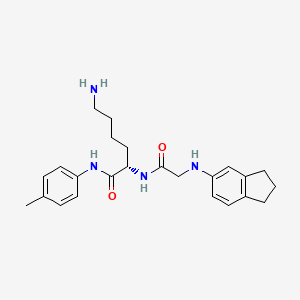 molecular formula C24H32N4O2 B14185071 N-(2,3-Dihydro-1H-inden-5-yl)glycyl-N-(4-methylphenyl)-L-lysinamide CAS No. 918436-30-3