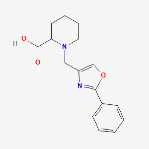 1-[(2-Phenyl-1,3-oxazol-4-yl)methyl]piperidine-2-carboxylic acid