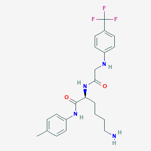 molecular formula C22H27F3N4O2 B14185098 N-[4-(Trifluoromethyl)phenyl]glycyl-N-(4-methylphenyl)-L-lysinamide CAS No. 918436-26-7