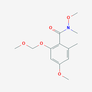 molecular formula C13H19NO5 B14185101 N,4-dimethoxy-2-(methoxymethoxy)-N,6-dimethylbenzamide CAS No. 923017-38-3