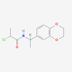 2-chloro-N-[1-(2,3-dihydro-1,4-benzodioxin-6-yl)ethyl]propanamide