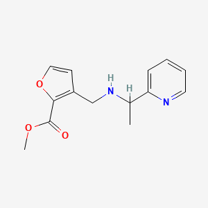 Methyl 3-({[1-(pyridin-2-yl)ethyl]amino}methyl)furan-2-carboxylate