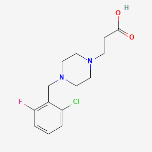 molecular formula C14H18ClFN2O2 B1418525 3-[4-(2-Chloro-6-fluorobenzyl)piperazin-1-yl]propanoic acid CAS No. 1154639-88-9