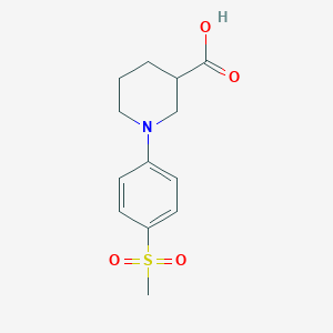 molecular formula C13H17NO4S B1418529 1-[4-(Methylsulfonyl)phenyl]piperidine-3-carboxylic acid CAS No. 942474-19-3