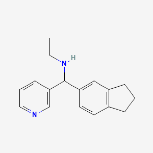 molecular formula C17H20N2 B1418534 [2,3-dihydro-1H-inden-5-yl(pyridin-3-yl)methyl](ethyl)amine CAS No. 1153203-00-9