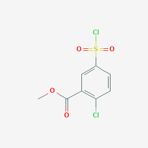 molecular formula C8H6Cl2O4S B1418540 Methyl 2-chloro-5-(chlorosulfonyl)benzoate CAS No. 924859-46-1