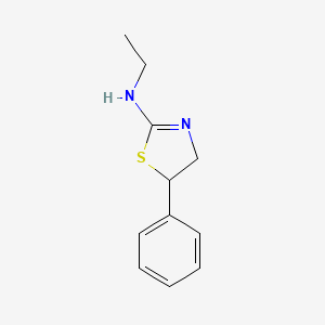 molecular formula C11H14N2S B1418541 N-ethyl-5-phenyl-4,5-dihydro-1,3-thiazol-2-amine CAS No. 1155607-68-3