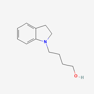 B1418546 3-(2,3-Dihydro-1H-indol-1-yl)butanol-1-ol CAS No. 356539-27-0