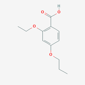 molecular formula C12H16O4 B1418553 2-乙氧基-4-丙氧基苯甲酸 CAS No. 1154276-51-3
