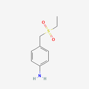 molecular formula C9H13NO2S B1418560 4-[(Ethanesulfonyl)methyl]aniline CAS No. 192218-45-4