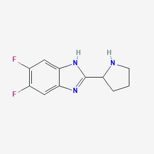 molecular formula C11H11F2N3 B1418563 5,6-Difluoro-2-(pyrrolidin-2-yl)-1H-benzo[d]imidazole CAS No. 1154584-17-4