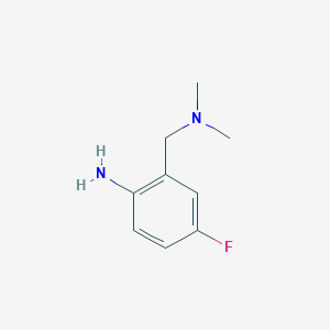 molecular formula C9H13FN2 B1418566 2-[(Dimethylamino)methyl]-4-fluoroaniline CAS No. 1153396-50-9