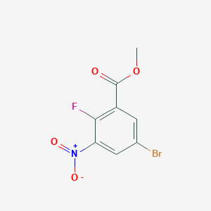 molecular formula C8H5BrFNO4 B1418582 Methyl 5-bromo-2-fluoro-3-nitrobenzoate CAS No. 1154278-17-7