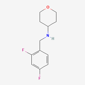 molecular formula C12H15F2NO B1418588 N-[(2,4-difluorophenyl)methyl]oxan-4-amine CAS No. 1155634-59-5