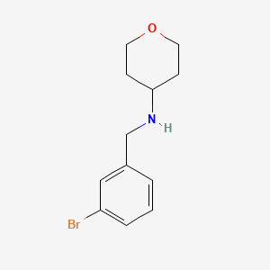 N-[(3-bromophenyl)methyl]oxan-4-amine