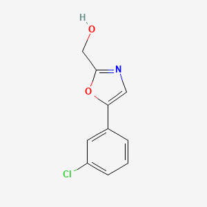 molecular formula C10H8ClNO2 B1418600 [5-(3-Chlorophenyl)-1,3-oxazol-2-yl]methanol CAS No. 1155531-69-3