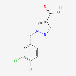 molecular formula C11H8Cl2N2O2 B1418609 1-(3,4-dichlorobenzyl)-1H-pyrazole-4-carboxylic acid CAS No. 1035224-56-6
