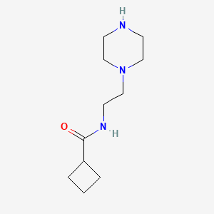 molecular formula C11H21N3O B1418610 N-[2-(piperazin-1-yl)ethyl]cyclobutanecarboxamide CAS No. 1153458-23-1