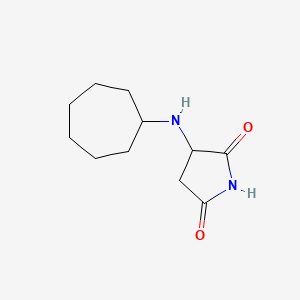 molecular formula C11H18N2O2 B1418611 3-(Cycloheptylamino)pyrrolidine-2,5-dione CAS No. 1218582-07-0