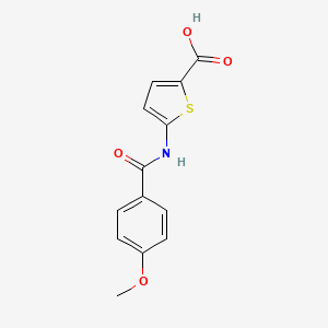 molecular formula C13H11NO4S B1418615 5-(4-Methoxybenzamido)thiophene-2-carboxylic acid CAS No. 1152992-43-2