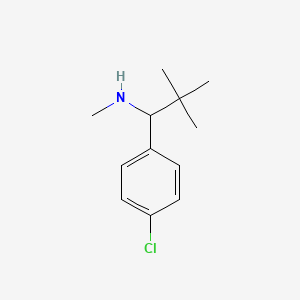 molecular formula C12H18ClN B1418617 [1-(4-Chlorophenyl)-2,2-dimethylpropyl](methyl)amine CAS No. 1156266-78-2