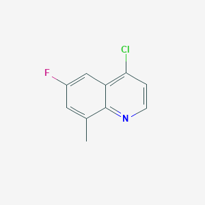 molecular formula C10H7ClFN B1418629 4-Chloro-6-fluoro-8-methylquinoline CAS No. 1065093-47-1