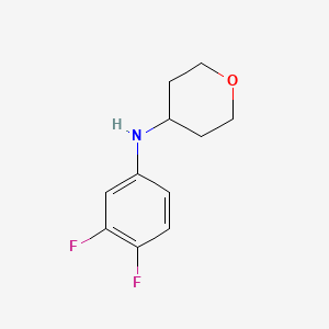 molecular formula C11H13F2NO B1418635 N-(3,4-二氟苯基)氧杂-4-胺 CAS No. 1157008-32-6