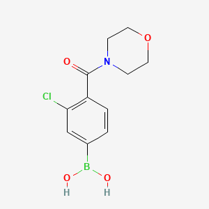 molecular formula C11H13BClNO4 B1418636 (3-氯-4-(吗啉-4-羰基)苯基)硼酸 CAS No. 850589-49-0